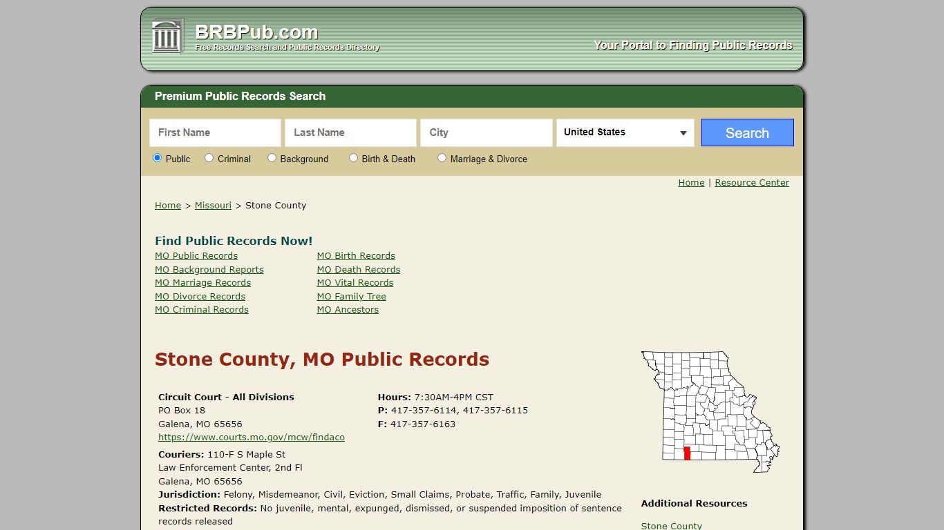 Stone County Public Records | Search Missouri Government ...